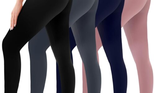 4 Pack Leggings for Women Butt Lift High Waisted Tummy Control No See-Through Yoga Pants Workout Running Leggings