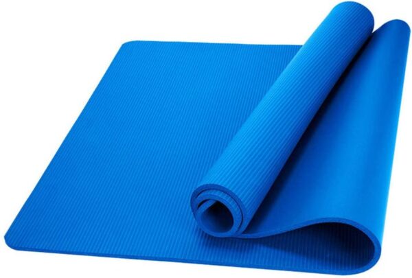 10mm Thick Non-Slip Yoga Mat Pad Exercise Fitness Pilates Training Mats Gym (Color : Blue, Size : S)