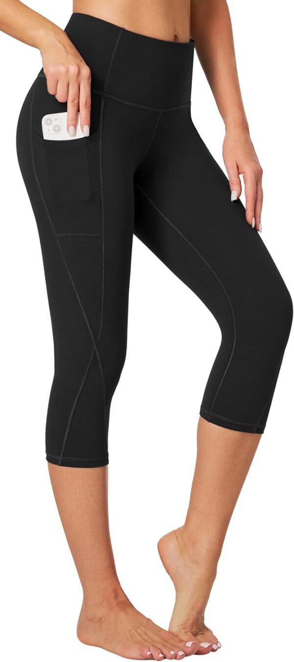 Capri Leggings for Women High Waisted Capri Leggings with Pockets for Women Tummy Control Yoga Pants Women