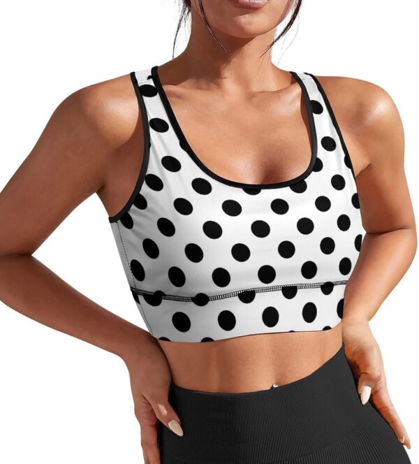 Sports Bras for Women Funny Yoga Crop Tank Tops for Exercise Athletic Workout Running Cycling Gym S-2XL