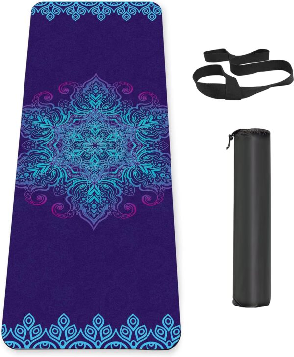 Non Slip Yoga Mat  Workout Mat for Men Women, Thick Workout Mat with Carrying Strap, Fitness Mats for Exercise, Yoga, Fitness, Pilates, Floor Workouts (72" x 24" x 6mm)